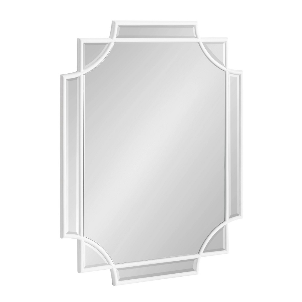 Photos - Wall Mirror 18" x 24" Minuette Scallop  White - Kate & Laurel All Things De