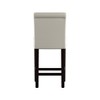 Set of 2 24" Vermont Faux Leather Counter Height Barstool White - Inspire Q: Modern Padded Back, Rubberwood Frame - image 4 of 4