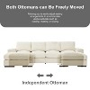 corduroy sofa bed, foldable double sofa bed with folding armrests, suitable for living rooms - 3 of 4