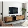Chic Crate - Modern TV Stand for 80'' TV with 3 Doors, Media Console Table, Entertainment Center with Large Storage Cabinet for Living Room, Bedroom - 2 of 4