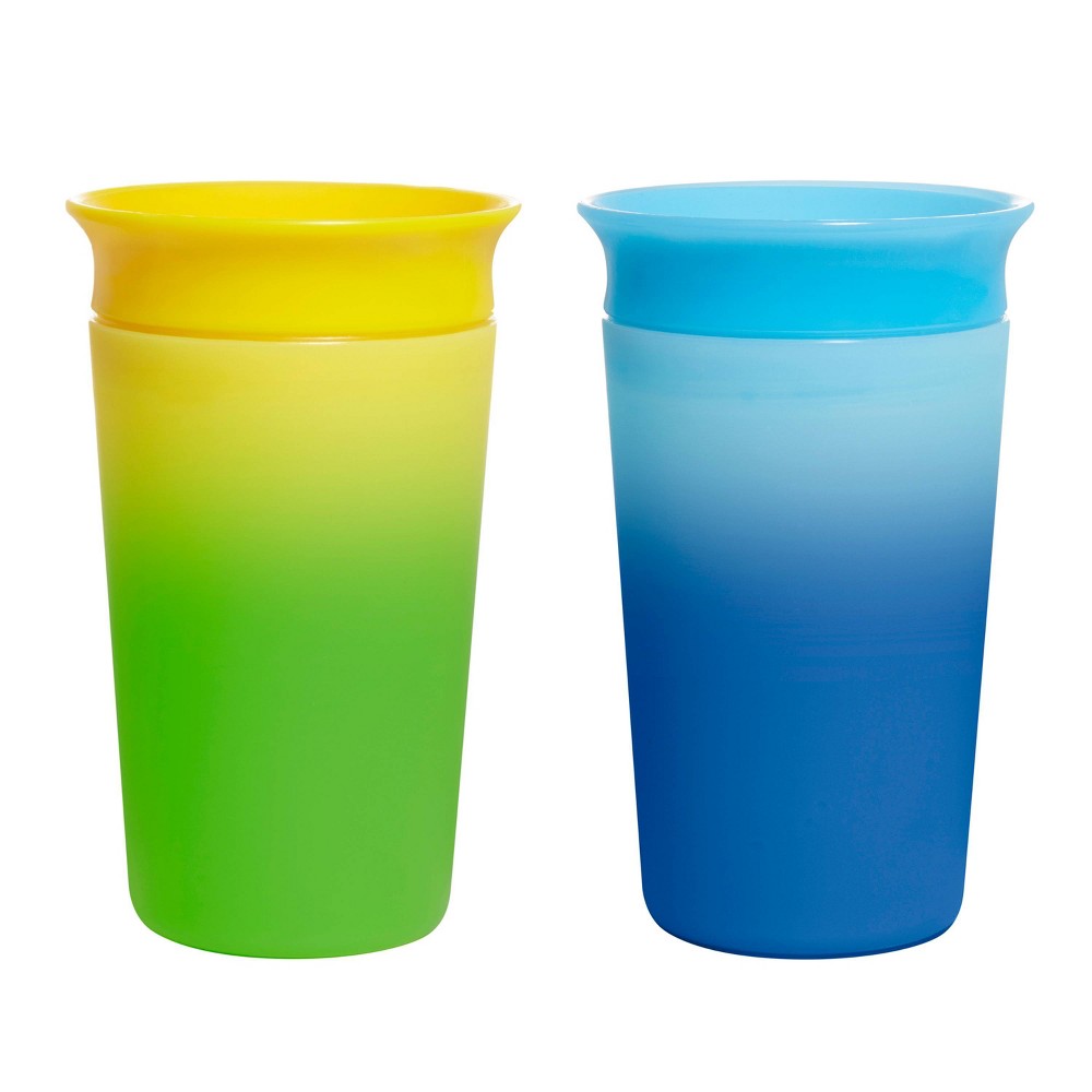 Photos - Baby Bottle / Sippy Cup Munchkin Miracle 360° Color Changing Sippy Cup - Blue/Yellow - 9oz/2pk 