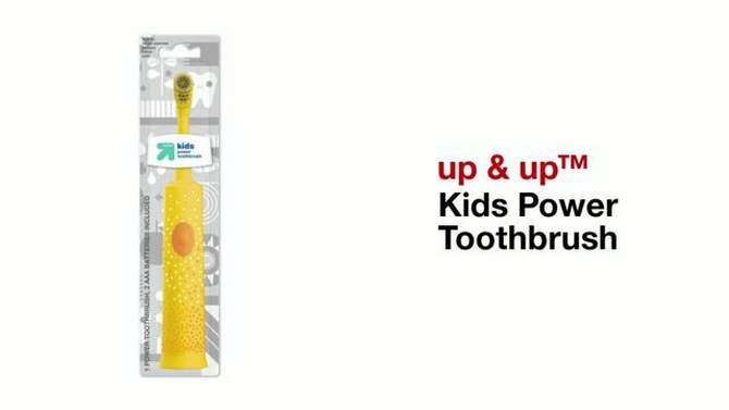Kids&#39; Power Soft Toothbrush - Yellow - up &#38; up&#8482;, 2 of 9, play video