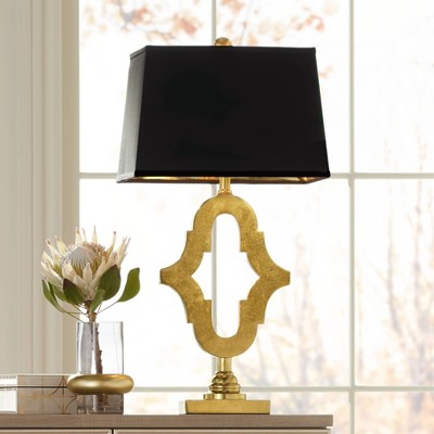Judith 28.75" Tall Gold and Black Fabric Table Lamp