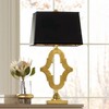 Possini Euro Design Judith Modern Mid Century Table Lamp 28 3/4" Tall Gold Black Fabric Rectangle Shade for Bedroom Living Room Bedside Nightstand - 2 of 4
