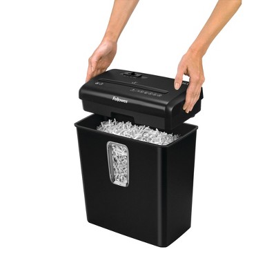 Fellowes Powershred 6ct Cross-Cut Paper Shredder - Black