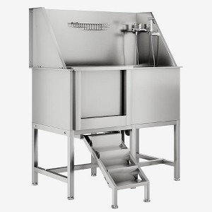 Stainless Steel Utility Sink, Dog Bathing Station, Large Dog Washing Station W/ Dog Bath Brush, Commercial Kitchen Sink, Wide Compartment, Outdoor - 1 of 4