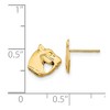 Black Bow Jewelry Kids Small Polished Horse Head Post Earrings in 14k Yellow Gold - 4 of 4