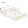 CAVINAS Multi-Functional Storage Daybed with Pull-Out Trundle & 3 Drawers, Sturdy Wood Platform Bed Frame, Twin Bed Frame for Guest Rooms & Bedrooms - 4 of 4