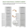 NicBex 61" Triangular Bathroom Corner Cabinet,Freestanding Storage Cabinet with Adjustable Shelves,Doors&Anti-Tipping Device,MDF Board - 3 of 4