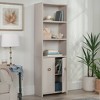 Sauder 70" 5 Shelf Grand Coast Bookcase with Doors Dove Linen - 4 of 4