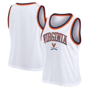 NCAA Virginia Cavaliers Women's White Mesh Tank Top - 1 of 3