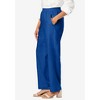 Jessica London Women's Plus Size Lightweight Linen-Blend Straight-Leg Pants - 4 of 4