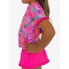 RuffleButts Girls Short Sleeve Ruffle UPF50+ Rash Guard Skirted 2-Piece - 4 of 4