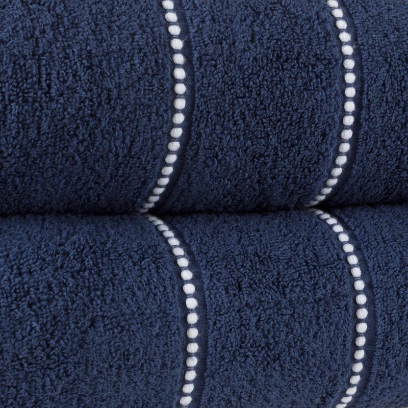 Hastings Home Luxury Zero Twist Cotton Towel Set – Navy, 2 Pieces, 3 of 6