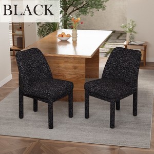 Mlmh & Kngwa 21.5”W Chenille Dining Chair Set of 2, Modern Kitchen Chairs with Wood Legs - 1 of 4