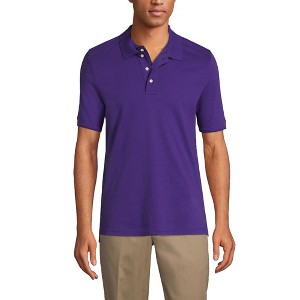 Lands' End School Uniform Men's Long Sleeve Interlock Polo Shirt - 1 of 4