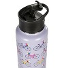 Memoi Thermal Insulated Stainless Steel Bicycles 32 Oz Water Bottle Lavender 32OZ - 3 of 4