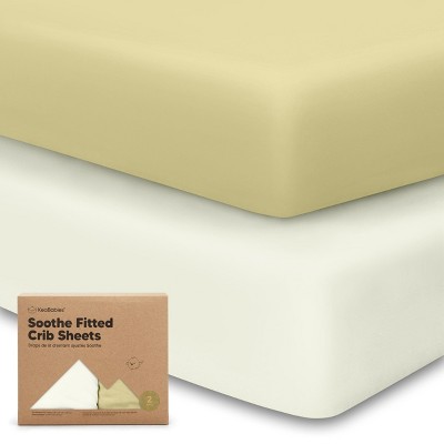 KeaBabies 2pk Soothe Fitted Crib Sheets Neutral, Organic Baby Crib Sheets, Fits Standard Nursery Baby Mattress