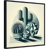 Amanti Art Succulents in Angled Vases by David Galan Canvas Wall Art Print Framed - 2 of 4