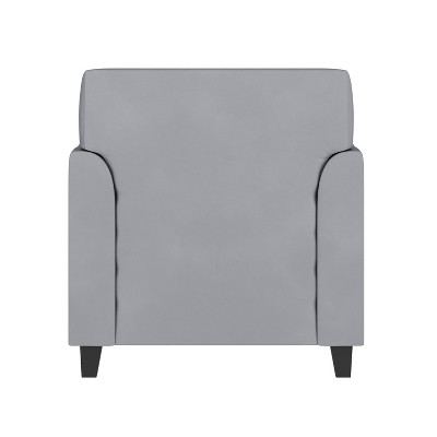 Diplomat Gray LeatherSoft Chair with Hardwood Frame