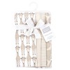 Hudson Baby Cotton Flannel Burp Cloths 4-Pack, Giraffe, One Size - 2 of 4