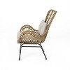 2pc Modern Outdoor Montana Chair with Water Resistant Cushions,beige-Christopher Knight Home - 4 of 4
