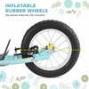 NAYSAYE Youth Scooter Front and Rear Caliper Dual Brakes 12“ Inflatable Front Wheel Ride On Toy for Age 5 and More Kid Gift, Blue, 47.25"*22.75"*33.5" - 4 of 4