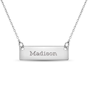 Girls' Nameplate Bar Sterling Silver Necklace - In Season Jewelry - 1 of 3