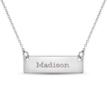 Girls' Nameplate Bar Sterling Silver Necklace - In Season Jewelry