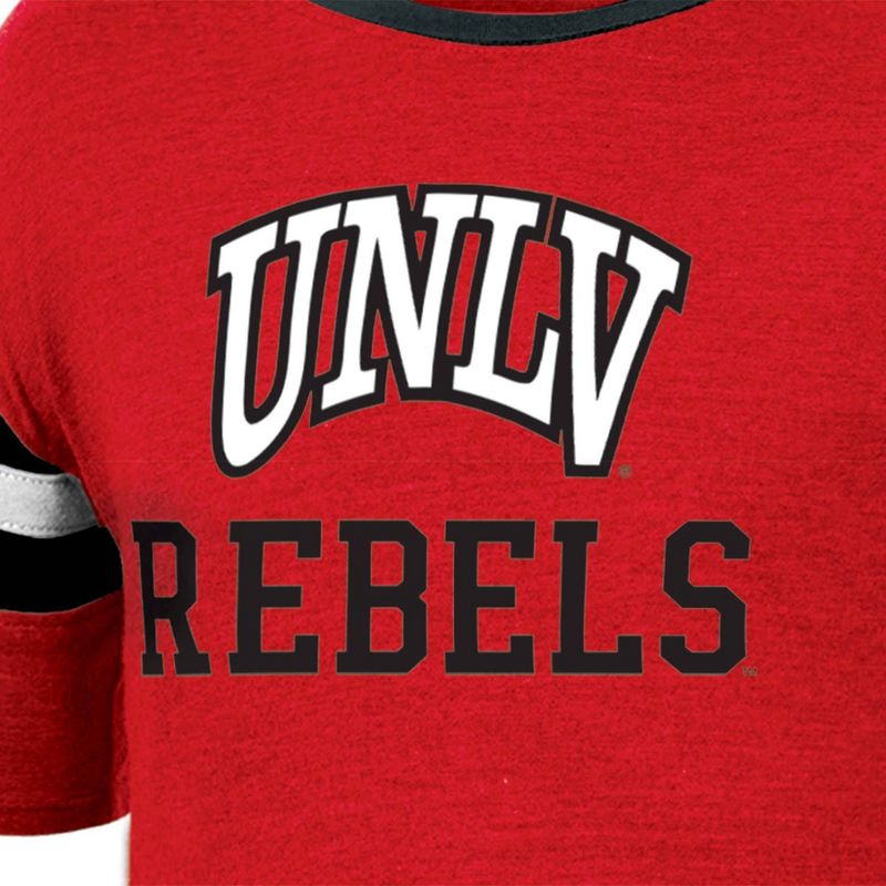NCAA UNLV Rebels Girls&#39; Short Sleeve Striped Shirt, 3 of 4