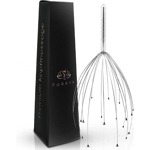 PURAVA Scalp Scratcher Massage with 20 Fingers for Relaxation and Scalp Stimulation, Gold, Pack of 1 - image 1 of 4