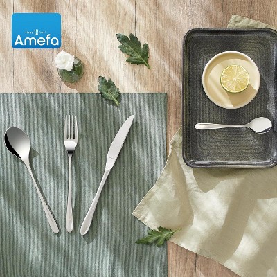 Amefa Cuba 20-Piece Premium 18/10 Stainless Steel Flatware Set, High Gloss Mirror Finish, Silverware Set Service for 4, Rust Resistant Cutlery