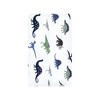 Hudson Baby Infant Boy Cotton Flannel Burp Cloths Set, Blue Green Dino, One Size - 3 of 4