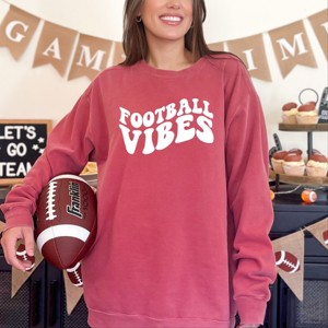 Simply Sage Market Retro Football Vibes Garment Dyed Sweatshirt - 1 of 4
