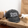 Pavilion Gift Company - Gambling - Black Washed Cotton Twill Hat - Hats - 4 of 4
