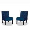 NicBex 2pcs Accent Chair Armless Button Tufted Lounge Chair with Velvet Fabric Premium High Density Foam for Living Room Bedroom Studio - 2 of 4