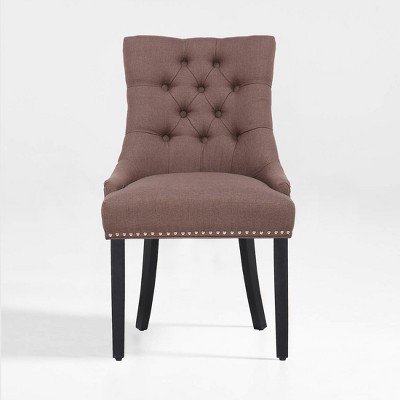 WestinTrends  Upholstered Wingback Button Tufted Dining Chair