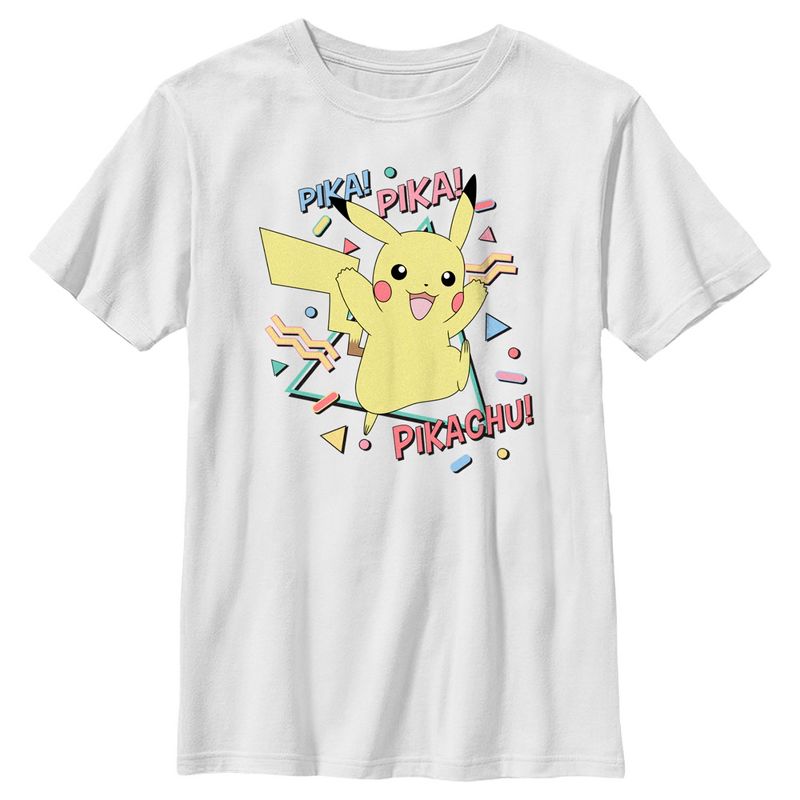 Boy's Pokemon Pikachu 80s Party T-Shirt, 1 of 5