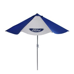 Northlight 9' Ford Officially Licenced Outdoor Patio Umbrella with Hand Crank and Tilt - Blue/White - 1 of 3