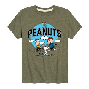 Boys' - Peanuts - Snoopy and Friends Skiing Short Sleeve Graphic T-Shirt - 1 of 4