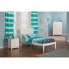 Platform Bed - Twin Size, White Finish - Modern Design, Open Footboard, Optional Storage - 4 of 4