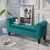 NicBex Modern 51.25" Storage Bench Wood Accent Stools with Button Tufted and Rolled Arms for Bedroom and Entryway - 2 of 4