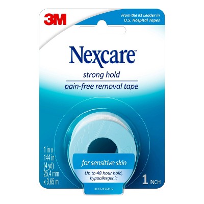 Nexcare Sensitive Skin Tape, Blue, 1 in x 4 yd
