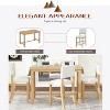 5-Piece Counter Height Dining Set, Classic Elegant Table and 4 Chairs in Espresso and Beige - 3 of 4