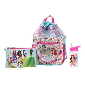 Disney Princess 3-Piece Youth Beach Backpack Set With Water Bottle