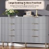 Fluted 8-Drawer Double Dresser, Modern Wide Storage Chest with Deep Drawers & Spacious Top, Wooden Organizer for Bedroom, Living Room, Hallway - 4 of 4