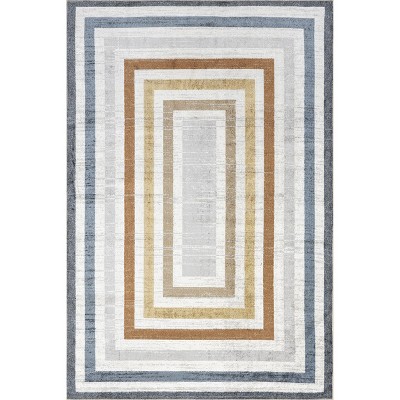 Aliénor Multicolor Striped Machine Washable Area Rug