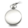 Black Bow Jewelry Charles Hubert Stainless Open Grey Face Tritium Quartz Pocket Watch - 2 of 4