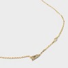 14K Gold Dipped Cubic Zirconia Initial Necklace - A New Day™ - 4 of 4