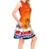 HAPPY BAY Women's Summer Mini Beachwear Vacation Dress Swim Suit Loose Swimwear Bathing Suit Cover Ups 12-14 Orange Tree - 3 of 4